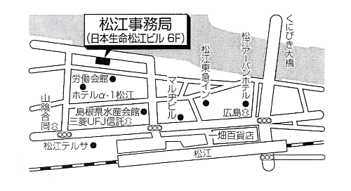 松江会場の地図