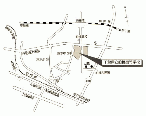 船橋会場の地図