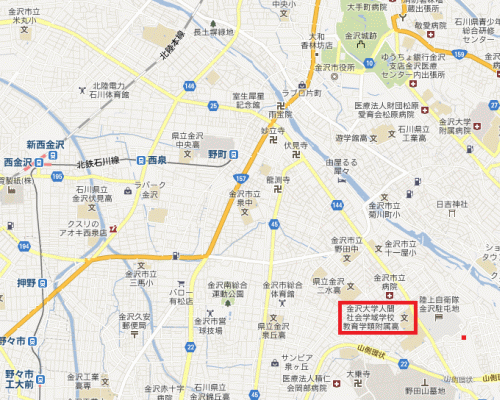 金沢会場の地図