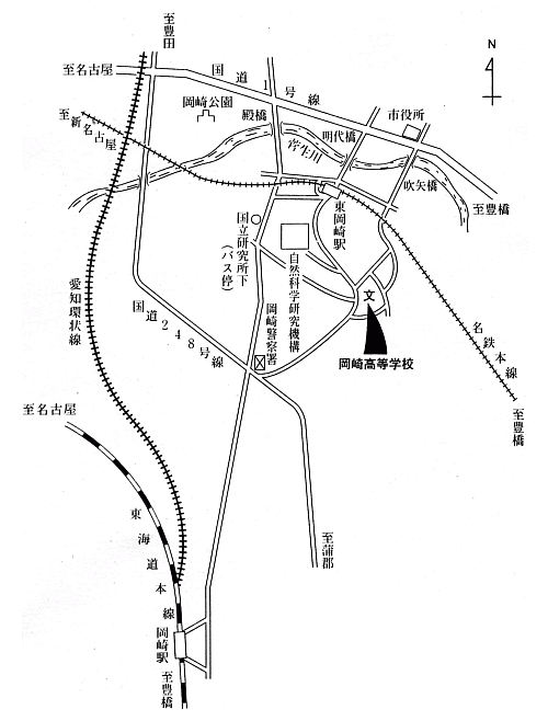 岡崎会場の地図