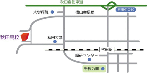 秋田会場の地図