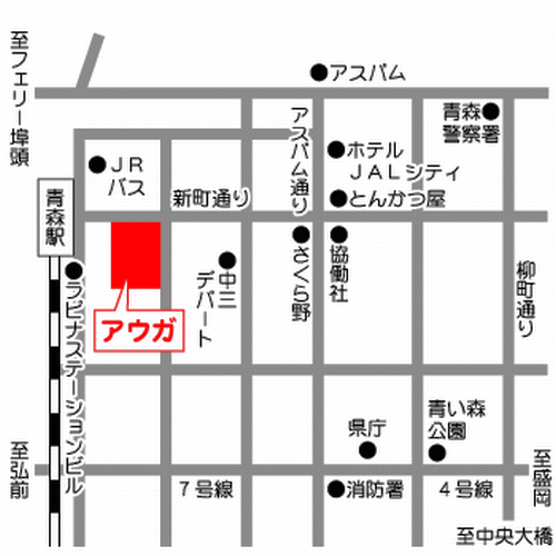 青森会場の地図