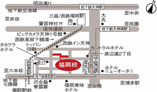 福岡会場の地図