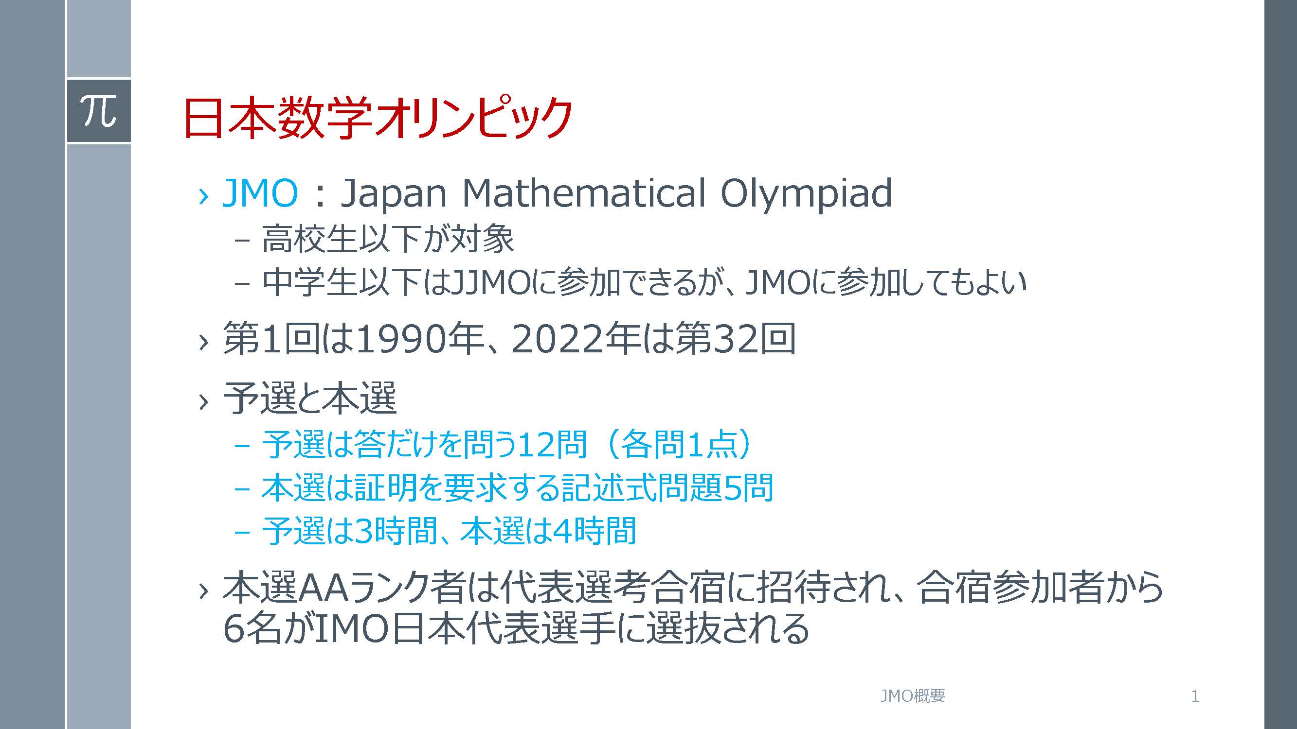 日本数学オリンピック 概要