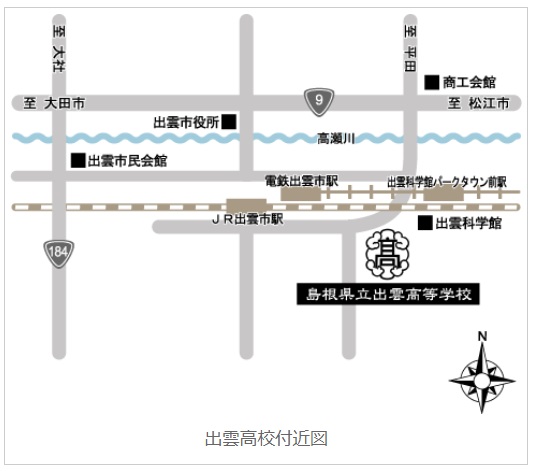 出雲会場の地図