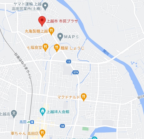 上越会場の地図