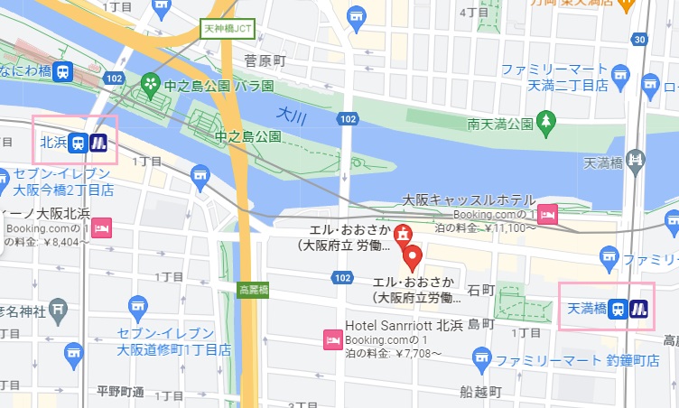 大阪会場の地図