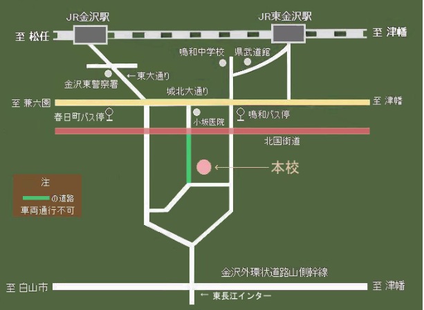 金沢桜丘会場の地図