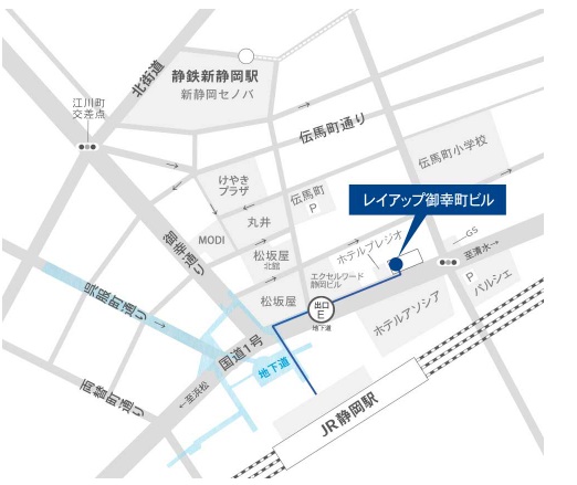 静岡会場の地図